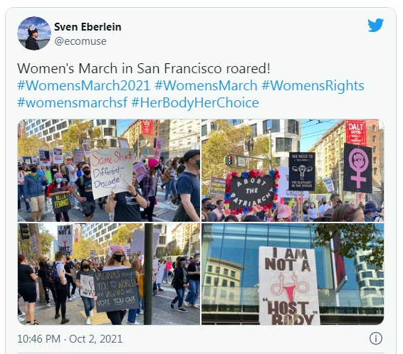 مسيرة المرأة لعام 2021 في سان فرانسيسكو 
